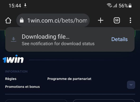 1wins com ci app téléchargement de l’application 1win pour android comment télécharger l’application 1win étape 3