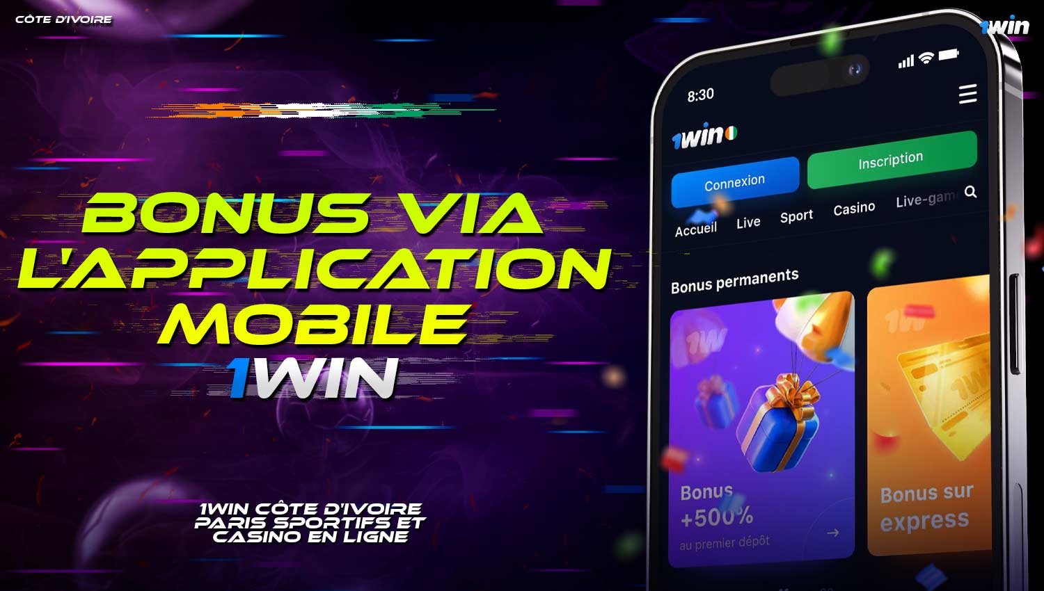 Dans l'application mobile 1win, les mêmes bonus que sur le site 1win sont disponibles.